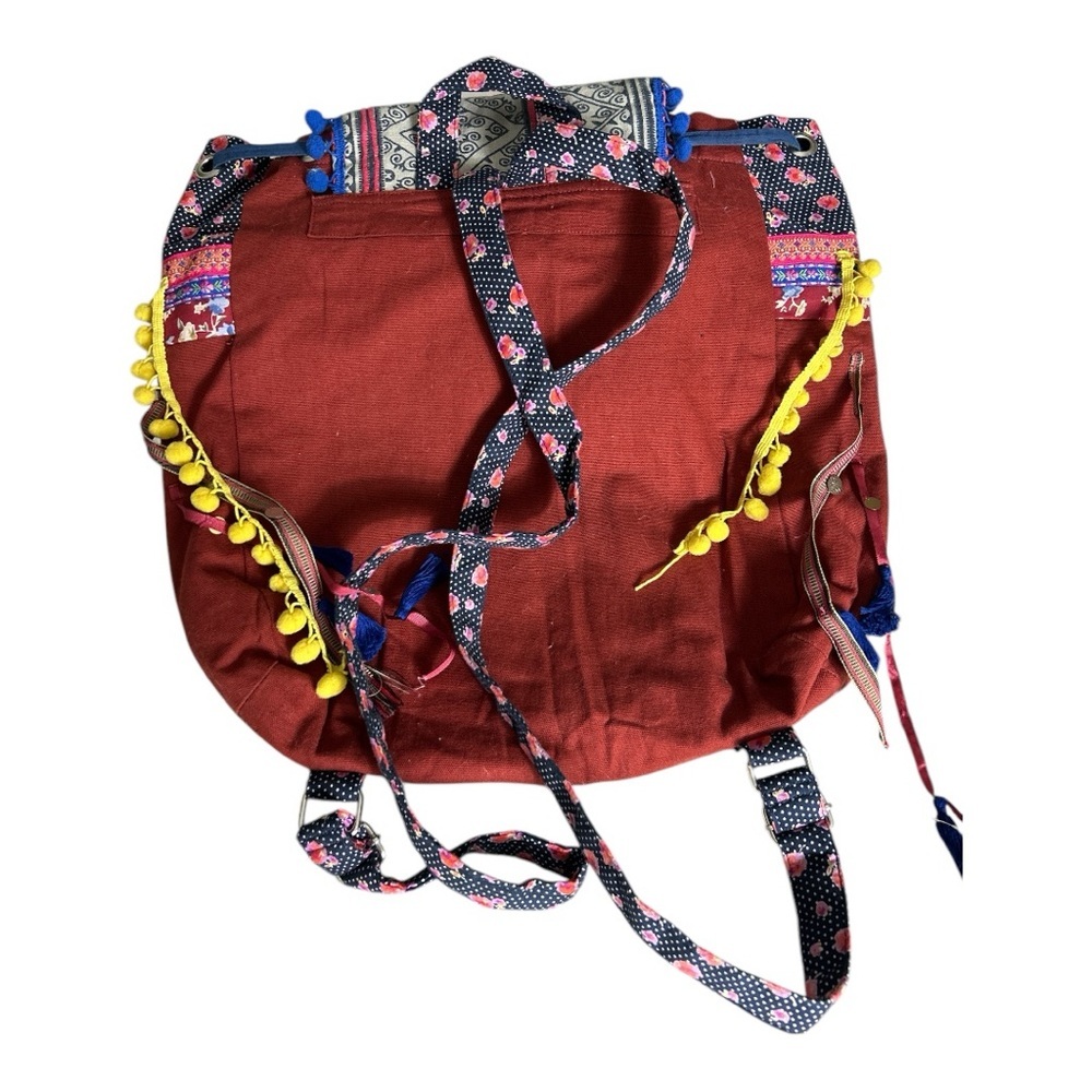 Ecote Uo Patchwork Pom Pom Backpack - image 2